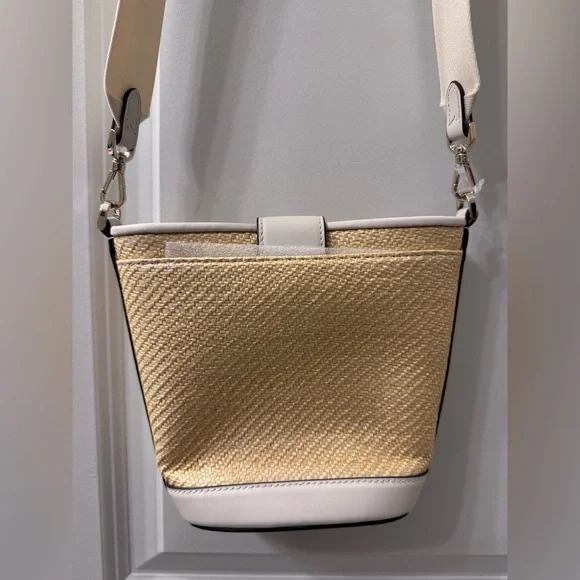 Kate Spade Mini Bucket Straw Crossbody Bag - Picture 6 of 7